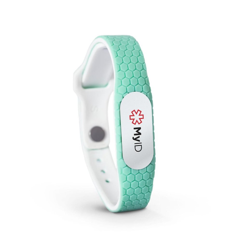 MyID Hive Band w/Silver MyID Pod - Mint S|M